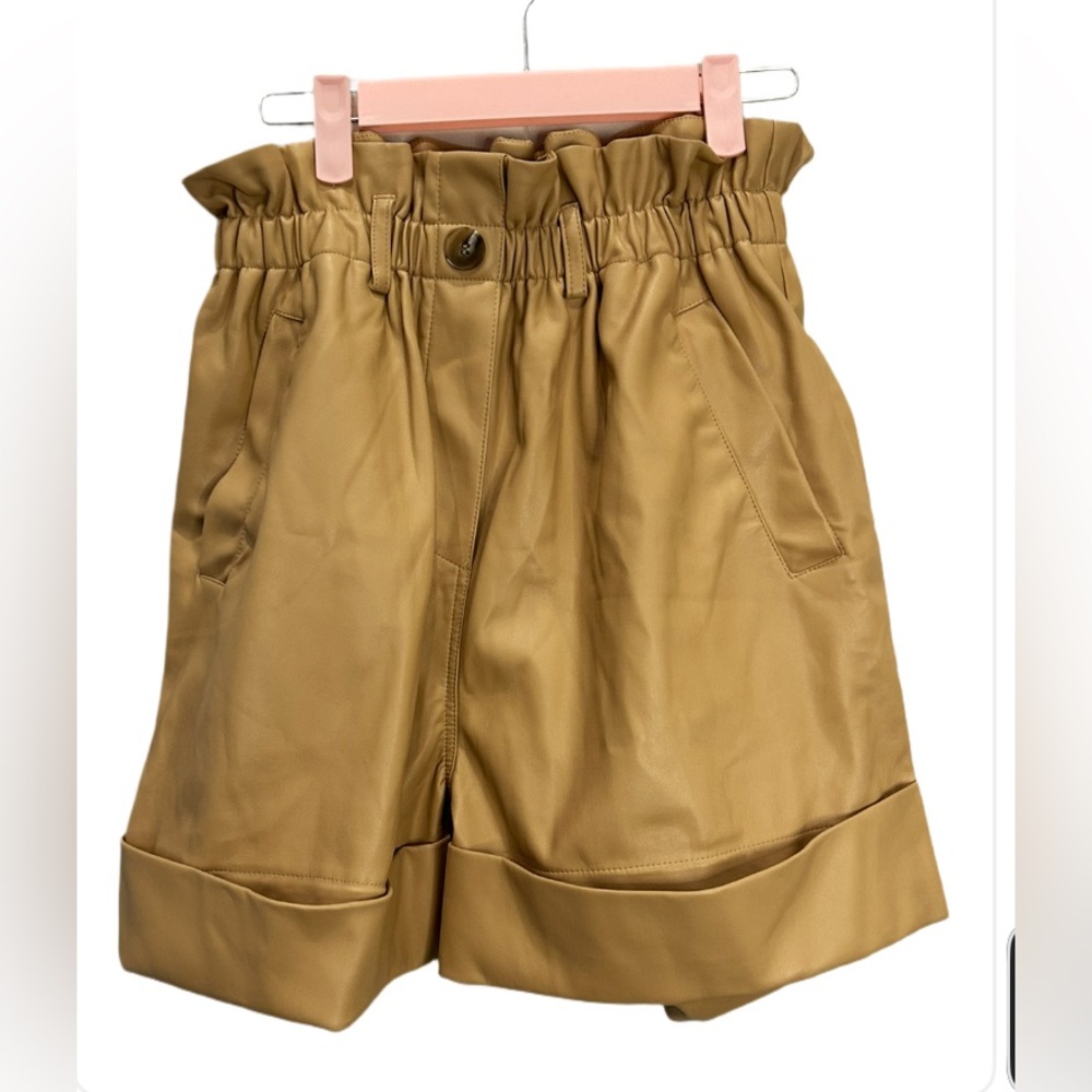 Frankie Shop Highwaisted Faux Leather Shorts